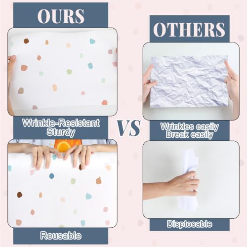Colorful Boho Polka Dot Bulletin Board Roll Non-Woven Fabric 15.7" x20ft