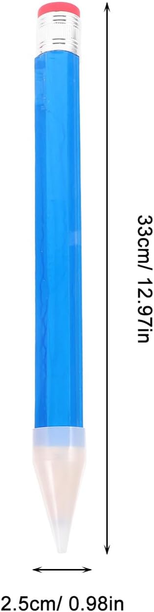 Cabilock 2pcs Jumbo Wooden Colored Pencils, Blue and Red Large Novelty Drawing Pencils, Primary School Party Favors and Preschool Beginners Art Supplies