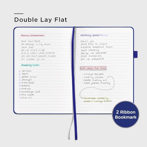 &And Per Se Lined Journal Notebook – A5 5.7”x8” College Ruled, 160 Pages, 100gsm Thick Paper, Journaling Notebooks for Writing (Royal Blue)