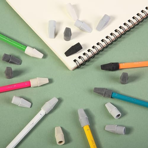 Mr. Pen- Pencil Erasers Toppers, 240 Pack, Colorful, Latex Free, No Smudge