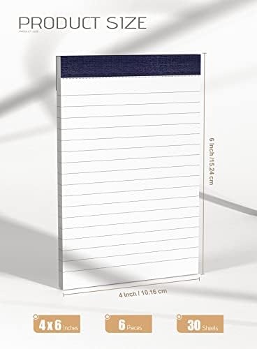 6 Pack Small Note Pads 4x6 Mini Notepads 4x6 Lined Writing Pads of Paper