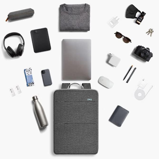 ZINZ Slim & Expandable Laptop Backpack Water Resistant Backpack Travel Backpack Compatible with MacBook Air/Pro/Neo 13-14 inch, XPS 13/14, Surface 13.5" and Most 13-14 Notebooks，G01Y01