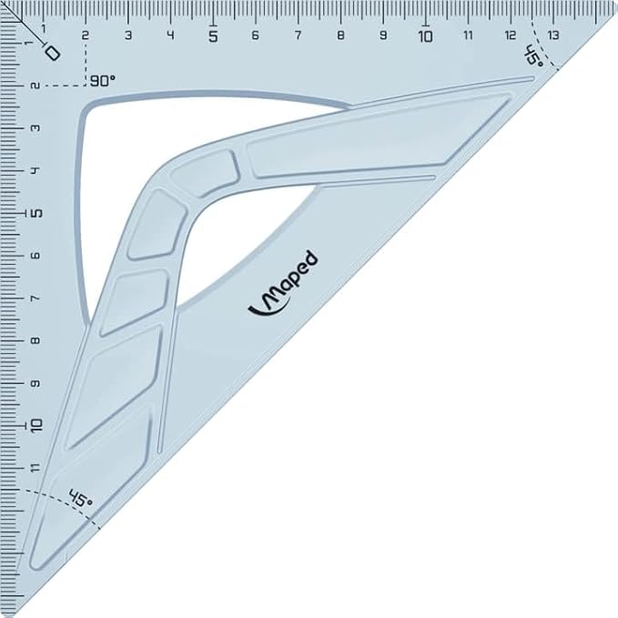 Maped 242767 – Kit of 4 Pieces (Ruler + Triangle + Square + Carrier), Units Contained: 1