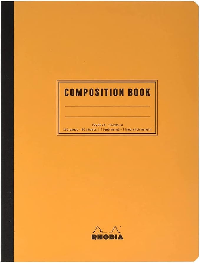 Rhodia Classic Composition Book, B5, Lined, 80 Sheets - Orange (119248C)