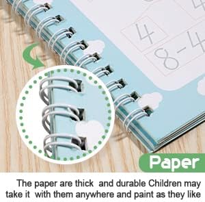 CosyCorner Magical Handwriting Workbooks Handwriting Practice Magic Copybook, Handwriting Aid Magic Pen Reusable Copybook Grooves Template Design for Children (6)