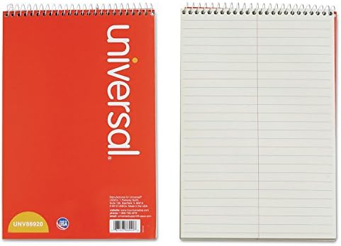 Universal Steno Pads, Gregg Rule, Red Cover, 80 Green-Tint 6 X 9 Sheets