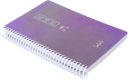 2023-24 School Planner BRILLI Collection Holographic Cover Day Page 136 Flexible Spiral A5 Size (160 X 210) for School, High School or College - (BRILLI BLUE)