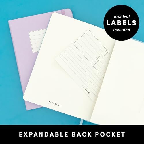 PAPERAGE Dotted Journal Notebook, (Raspberry), 160 Pages, Medium 5.6 in x 8 in - 100 GSM Thick Paper – Hardcover Journaling Notebook for Work, School & Bullet Journaling