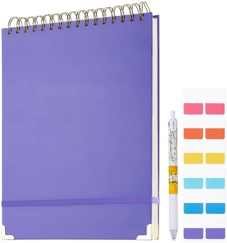 Top Spiral Notebook 8.5x11 in,Steno Notebooks Top Spiral 240 Pages, Inner Pocket College Ruled, Hardcover Steno Pads, Left-Handed,Spiral Notepads for Work, School, Office, Business