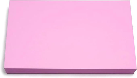 PPAPPAPPIYO 50 Pack 3x5 Colored Index Cards, 180gsm Premium Textured Blank Flash Cards, Heavyweight Cardstock for Study, Recipes, and DIY Crafts (pink)