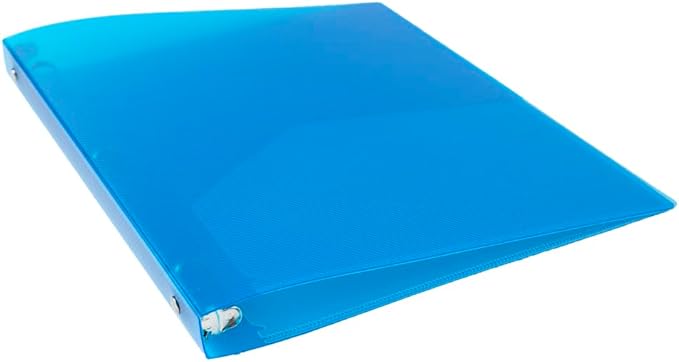 JAM PAPER Plastic 0.5 inch Binders - Assorted 3 Ring Binders (Red, Blue, Green & Orange) - 4/Pack