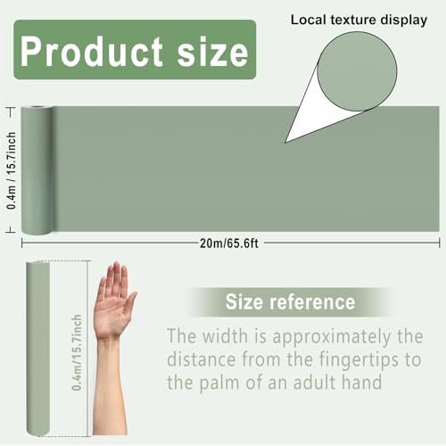 Sage Green Bulletin Board Roll Non-Woven Fabric Poster 15.7" x65.6ft