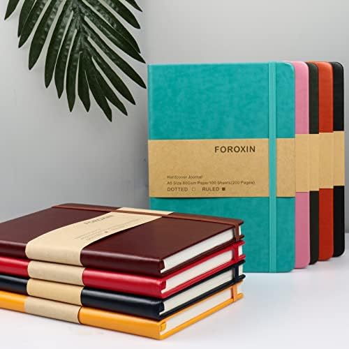 Journal notebook (A5-Lined, Black Color),192 Pages, Medium 5.7X8.3 inches - 80 gsm Thick Paper, Hardcover