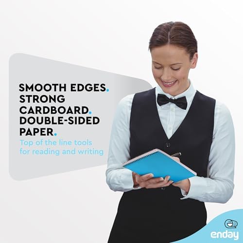 Enday 48 Pack Steno Pads Spiral 6 x 9 Gregg Ruled White Paper, 80 Sheets (160 Pages), Bulk Steno Notebooks for Writing Notes in Office, School, College, University, Colorful Covers