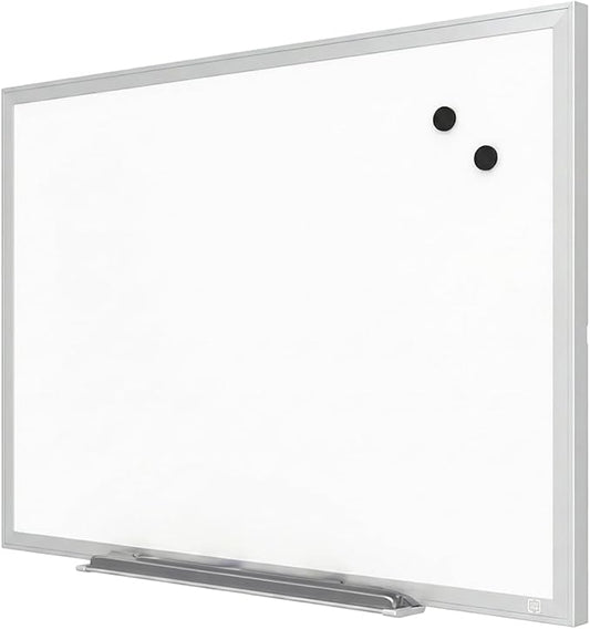 TRU RED Steel Magnetic Whiteboard | Dry Erase Board for Wall, White Board with Satin Frame, 2 ft x 2 ft