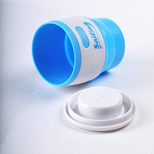 Sailing. Collapsible Portable Reusable Silicone 12 fl oz Drinking/Coffee Cup/Mug. 100% high quality food grade silicone. BPA Free (Blue)