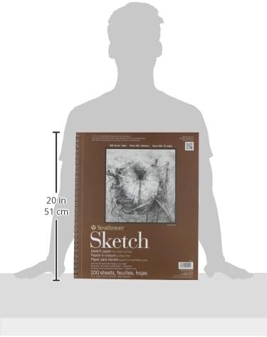 Strathmore 400 Series Wire Bound Sketch Pad, 60 lb. Paper, 11 X 14 inches, White, 100 Sheets (455-4)