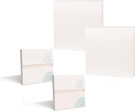 2 Pads, 200 Sheets Transparent Sticky Notes- 3x3 Inches, Pull-Out Design Self-Stick-Notes, Clear See Through, Waterproof, Easy to Post It for Office, Home, Notebook, Meeting, Reusable（White）