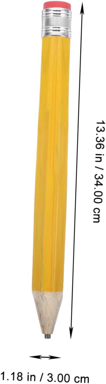BESPORTBLE Large Wooden Jumbo Pencil Cartoon Drawing Writing Pencil for Party Favors School Supplies and Art Projects and Bright Color Design