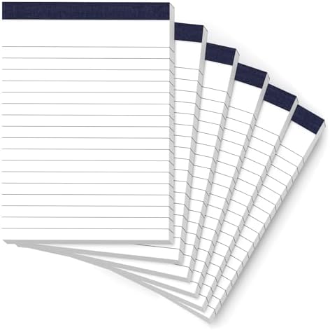 6 Pack Small Note Pads 4x6 Mini Notepads 4x6 Lined Writing Pads of Paper