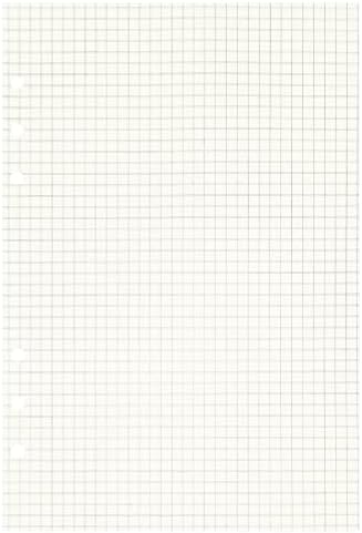 Zelten 3 Pack A5 135 Sheets/270 Pages Squared Loose Leaf Punched Paper Refills Paper for 6 Hole Binder Personal Organizer Diary Notebook Refillable Planner