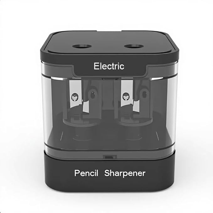 Dual Power Electric Pencil Sharpener, Dual Hole for Standard &Jumbo Pencils