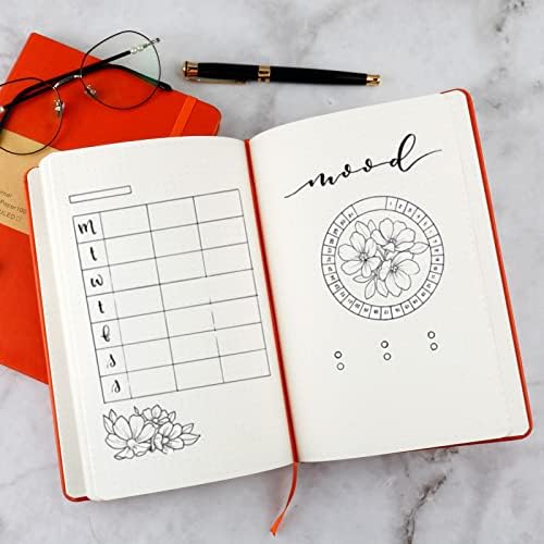 Journal notebook (A5-Dotted, Orange Color),192 Pages, Medium 5.7X8.3 inches - 80 gsm Thick Paper, Hardcover