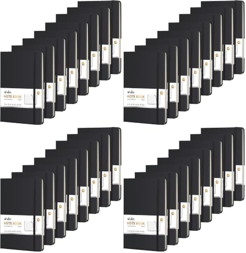 ViVin 32 Pack A5 Hardcover Lined Notebook,192 pg College Ruled 5.5x8.3