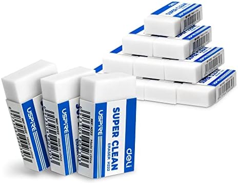 Deli Pencil Erasers, Pencil Eraser, 10 Pack