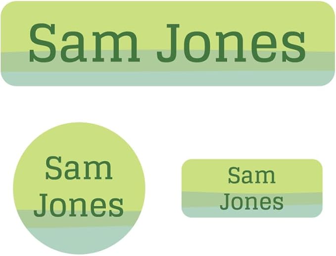 Name Bubbles - Kids Custom Name Labels for Daycare, School, Camp (144 Labels) - Personalized Waterproof Name Stickers for Clothes Tags, Lunch Boxes, Water Bottles, & School Supplies (Ombre)