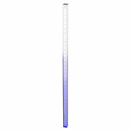 HARFINGTON Acrylic Clear Straight Rulers 30cm Metric Transparent Gradient Three-Dimensional Plastic Ruler Square Cube Measuring Tool for Classroom Office, Blue