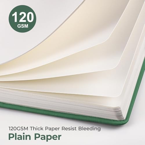 AHGXG Blank Journal Notebook, 160 Pages, A5 Medium Size (5.7'' x 8.3'')