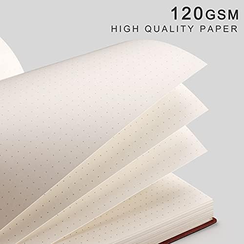 AHGXG Dotted Journal Notebook, 320 Pages, 120GSM, A5 (5.7'' × 8.3'')