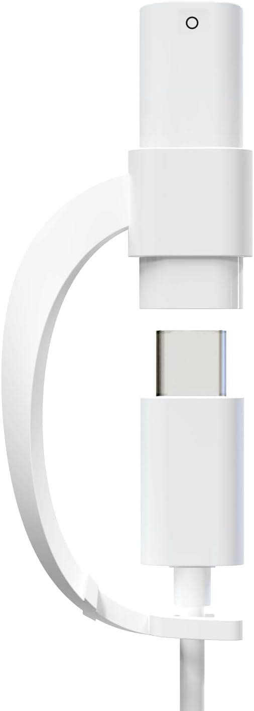 TechMatte Charging Adapter Compatible with Apple Pencil 1st Generation, Lightning to USB-C Charger Connector, Supports Pairing with iPad 10th/11th A16 2025 Gen