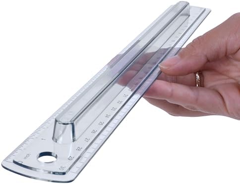 Westcott Finger Grip Ruler, Back-to-School, Smoke Gray, School Supplies, Classroom Supplies, 12-Inch