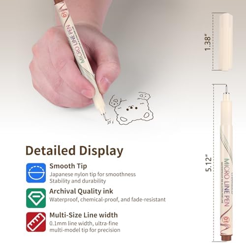 01 Micro Fine Point Pen Set - 24 Waterproof Archival Ink Colors, 0.25mm Fineliner Pens for Art Illustrations, Sketching, Anime, Manga, Technical Drawings & Scrapbooking-fan
