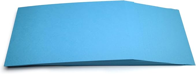 PPAPPAPPIYO 50 Pack 3x5 Colored Index Cards, 180gsm Premium Textured Blank Flash Cards, Heavyweight Cardstock for Study, Recipes, and DIY Crafts (blue)