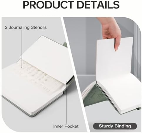 EMSHOI Blank Journal Notebook, 192 Pages, A5 Size (5.7'' x 8.3'')