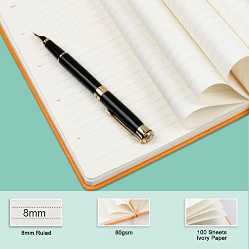 Journal notebook (A5-Lined,Yellow Color),192 Pages, Medium 5.7X8.3 inches - 80 gsm Thick Paper, Hardcover