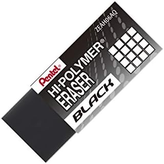 Pentel Hi-Polymer Block Eraser, Small Black 48 pack (ZEAH06A)