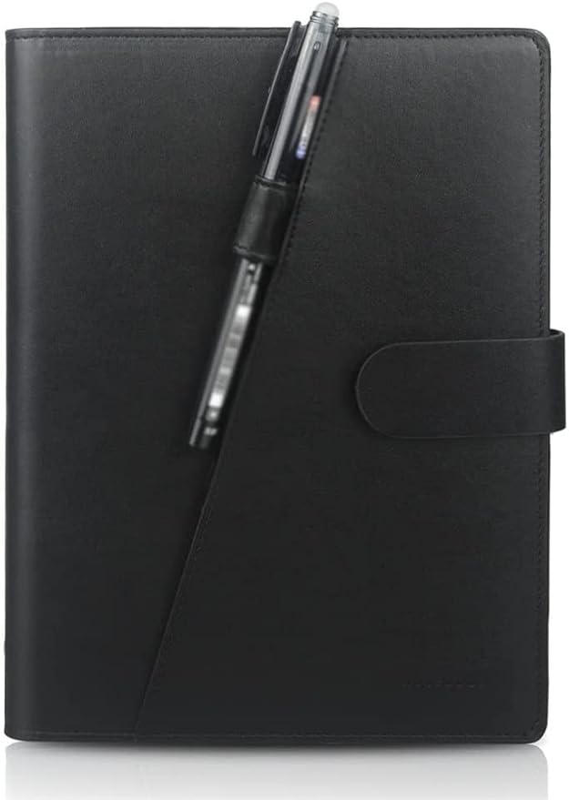Smart Erasable Notebook Leather Paper Reusable Wirebound Notebook Cloud Storage Flash Storage Lined with Pen (Color : B, Size : A5)