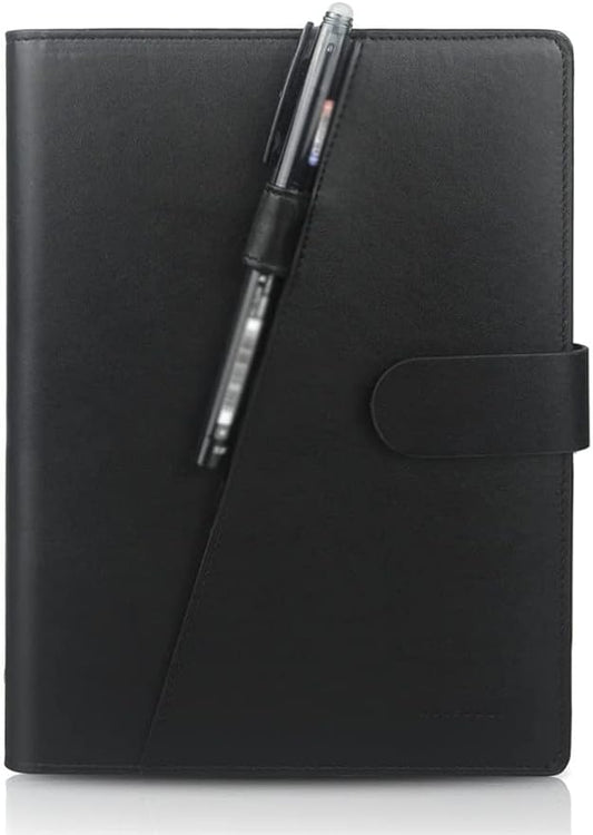 Smart Erasable Notebook Leather Paper Reusable Wirebound Notebook Cloud Storage Flash Storage Lined with Pen (Color : B, Size : A5)
