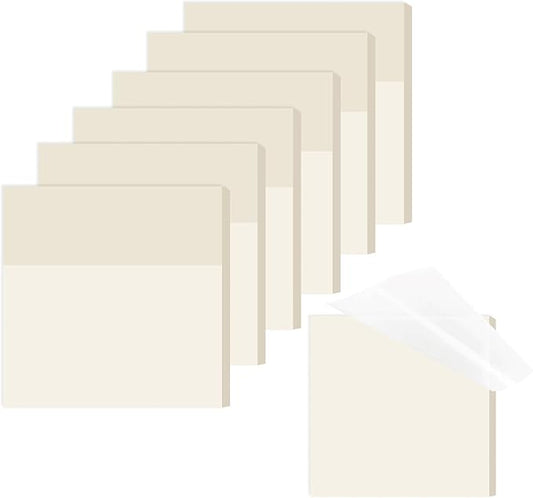 M&G 300 Sheets Transparent Sticky Notes, Waterproof Self-Adhesive Translucent Sticky Notes Pads Clear Post It Notes for Books Annotation School & Office (3x3 inch)
