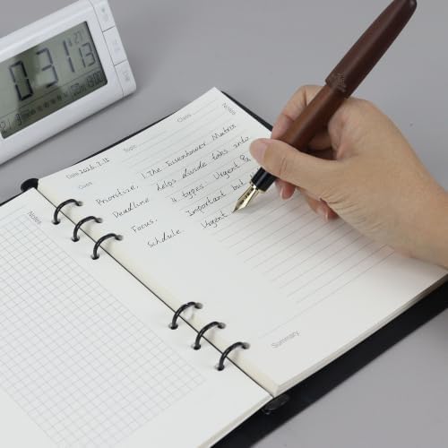 MultiBey 80 Sheets 120GSM A5 Cornell Notes Refill Paper, 6-Ring Insert