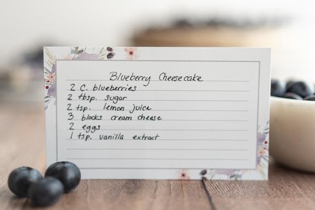 Floral Index Cards by Pure Print and Design | Floral Flash Cards Perfect For Study Sessions & Learning | 100 Cards of Premium Quality with 5 Different Designs | White, Purple and Gray | 3x5 inches