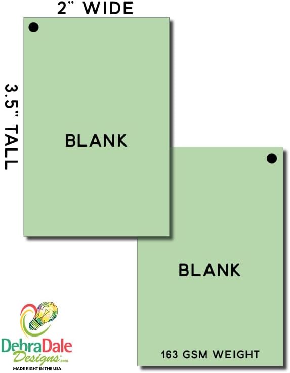 Debra Dale Designs Mini Flash Cards – 1,100 Count White + 5 Color Hole-Punched Cards with 6 Binder Rings – Blank Unruled Value Cardstock – USA Made