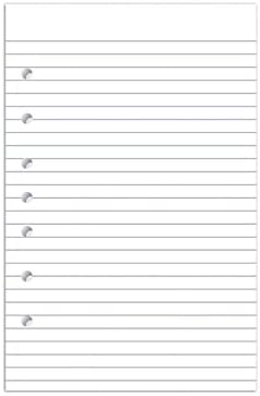 Office Depot Brand Filler Paper, College-Ruled, Mini Binder Paper, 7-Hole Punched, 8-1/2" x 5-1/2", 120 Sheets
