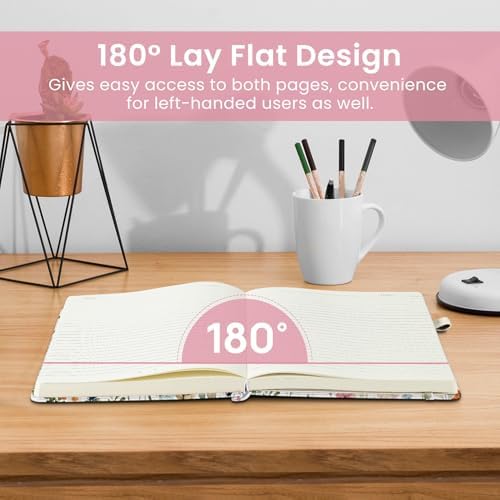 Taja Pretty Journal for Women, 5.7" x 8.3" Lined Notebook for Journaling