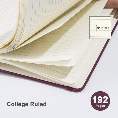 ViVin 6 Pack A5 Hardcover Lined Notebook,192 pg College Ruled 5.5x8.3