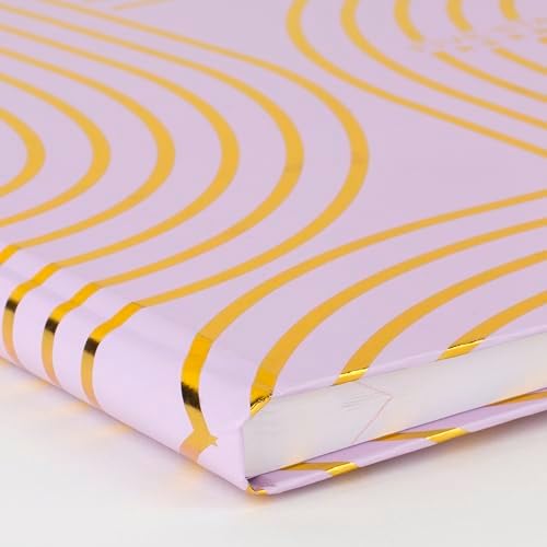 Five Star Composition Book, College Ruled Paper, 7-1/2" x 9-3/4", 80 Sheets, Hardcover, Lilac and Metallic Gold Arches (850111F-AMZ)